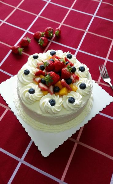 水果奶油裱花蛋糕的做法操作步骤第29步：成品
